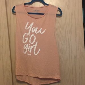 Blush pink muscle tank top